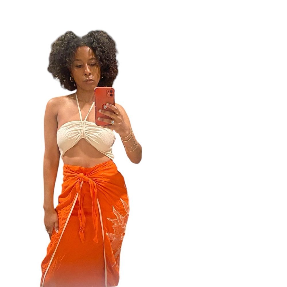 SHEIN cut out tan and maxi floral maxi dress